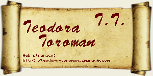 Teodora Toroman vizit kartica